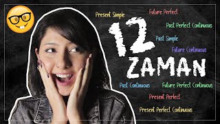 TEK VİDEODA TÜM İNGİLİZCE ZAMANLAR 📓✏️  12 English Tenses [upl. by Annadiana]