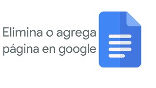 Cómo eliminar o agregar una página en blanco con google documentos rápido y fácil [upl. by Jacobson409]