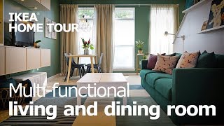 Living Room Ideas for a Small Space  IKEA Home Tour Episode 407 [upl. by Howlond]