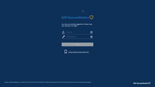 Login to the SuccessFactors Instance [upl. by Neenahs]