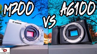 Whats the BEST Entry Level 4K Mirrorless Camera Sony A6100 VS Canon M200 [upl. by Clay803]