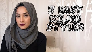 5 EASY HIJAB STYLES TUTORIAL  MILASMAMA [upl. by Syah778]