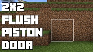 Minecraft Bedrock Simple Flush Piston Door [upl. by Nodearb268]