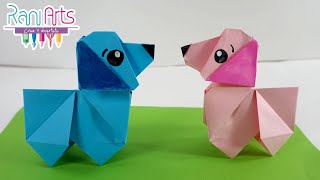 PERRO DE ORIGAMI  Paso a paso  DIY  ORIGAMI DOG [upl. by Fidole]