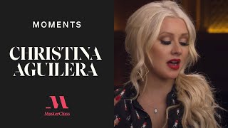 Christina Aguilera Trick Yourself into Hitting the High Note  MasterClass Moments  MasterClass [upl. by Nosylla]