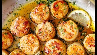 Lemon Garlic Butter Scallops [upl. by Clarence]