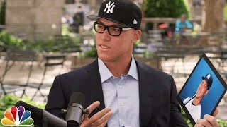 Aaron Judge Asks Yankees Fans About Aaron Judge [upl. by Esiuolyram]