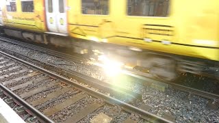 Merseyrail 507 009 making arcs at Birkdale station [upl. by Shaum]