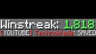 new minecraft bedwars winstreak ft technoblade [upl. by Sherri]