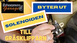 Startproblem Byter solenoiden på gräsklipparen Stiga Estate Tornado [upl. by Enirtak]