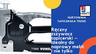 Ręczny zszywacz tapicerski – idealny do naprawy mebli i nie tylko [upl. by Yerok]