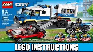 LEGO Instructions – Police Prisoner Transport – 60276 LEGO City [upl. by Annahoj]