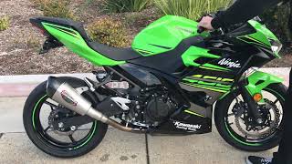 2018 Kawasaki Ninja 400 Sound Stock VS Yoshimura Alpha T Slipon [upl. by Nickola]