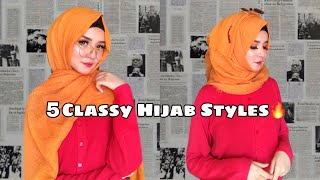 5 classy Hijab Styles [upl. by Retla]