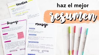 CÓMO HACER RESÚMENES ORGANIZADOS PARA ESTUDIAR Tips de Estudio [upl. by Enrol614]