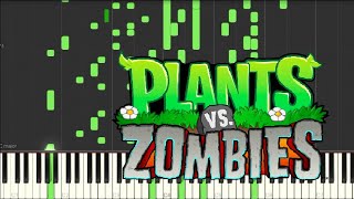 Plants Vs Zombies  Graze the Roof  Synthesia Piano Tutorial [upl. by Ludmilla]