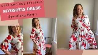 Deer and Doe Patterns Myosotis Dress Sew Along Part 1 [upl. by Nakeber]