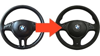 E46 SPORT STEERING WHEEL TO M3 STEERING WHEEL DIY [upl. by Adrien]