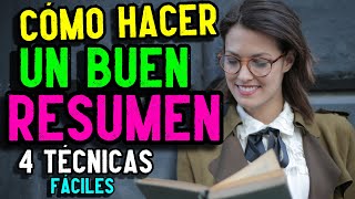 CÓMO HACER UN BUEN RESUMEN 4 técnicas textuales muy fáciles [upl. by Michelsen858]