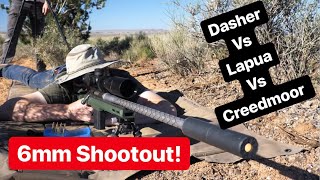 6mm Shootout 6 Creedmoor vs 6x47 Lapua vs 6 Dasher Long Range [upl. by Evanthe816]