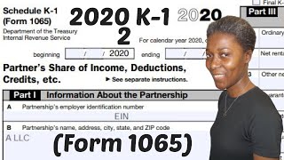 How to Complete 2020 Form 1065 Schedule K1Part 2 [upl. by Care]