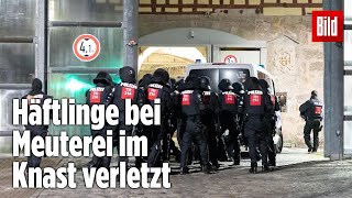 Gefängnismeuterei Polizei stürmt Knast in Thüringen  JVA Untermaßfeld [upl. by Raddy]