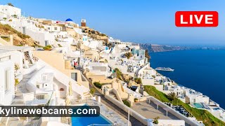 🔴 Recorded live footage webcam from Santorini  Greece [upl. by Eecyak]