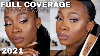 My Updated FULL COVERAGE Foundation Routine 2021  Maya Galore [upl. by Lowenstern]